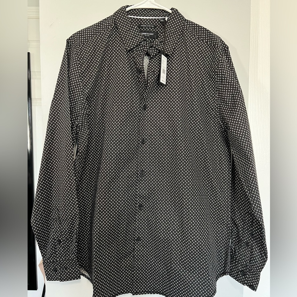Black Patterned Men's Shirt
